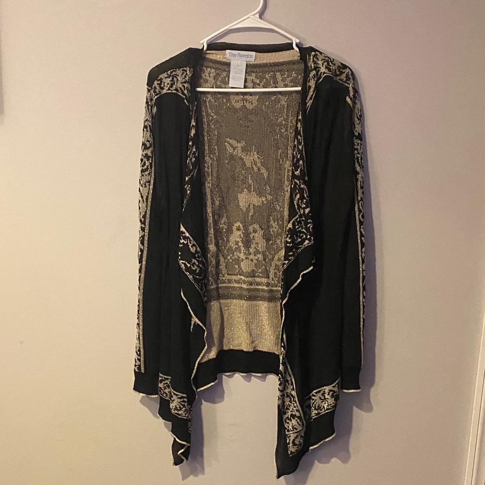 Chic Black and Cream Cardigan by New Directions